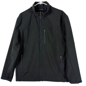 PGA Tour Mens Black Soft Shell Jacket Size Medium Golf Casual Activewear